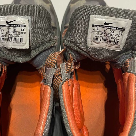 Nike Hyperdunk 2015 Tumbled “Camo”Grey  Metallic Silver US Size 5.5Y 759974 002 - Picture 4 of 5